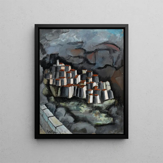 Roger de La Fresnaye - French hill town.webp