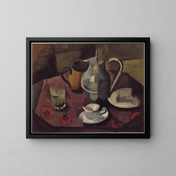 Still life with three handles - Roger de La Fresnaye — framed artwork on a wall