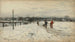 Winter Landscape Painting in Suburb - Roman Kazimierz Kochanowski — artwork view