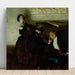 Reproducción del cuadro romántico de pareja sentada junto a un piano - Dean Cornwell