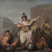 Roma como soberana del mundo - Nicolai Abildgaard — presentado en un interior