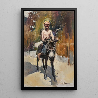 Romualdo Locatelli - A Youth Riding a Donkey.webp
