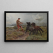Un ghillie y dos ponis Shetland en un paisaje brumoso - Rosa Bonheur — cuadro enmarcado en la pared