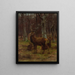 Deer and does in the autumn forest - Rosa Bonheur — framed artwork on a wall