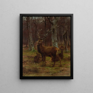 Rosa Bonheur - Cerf et biches dans la fort automne.webp