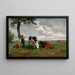 Bergère et deux vaches dans un pré - Rosa Bonheur — framed artwork on a wall