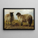 Dos carneros en un paisaje - Rosa Bonheur — cuadro enmarcado en la pared