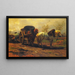 Two horses for a cart - Rosa Bonheur — framed artwork on a wall