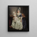 Retrato de una mujer sosteniendo a su hija en las rodillas óleo sobre lienzo - Rose-Adélaïde Ducreux — cuadro enmarcado en la pared