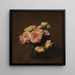 Reproducción del cuadro Roses dans un vase de cristal - Henri Fantin-Latour