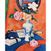 Reproduction of the painting Roses in a Vase on an Orange Background - Samuel John Peploe