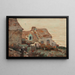 Escena de pueblo en Bretaña - Roy H Brown — cuadro enmarcado en la pared