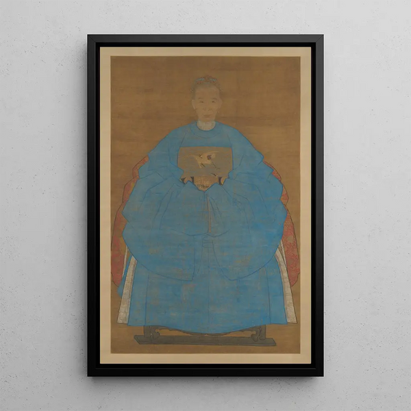 Portrait of Yizhai's wife - Ruan Zude — framed artwork on a wall