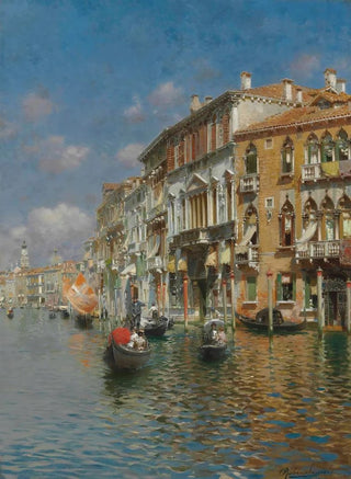 Rubens Santoro - Gondolas On The Grand Canal Venice.webp