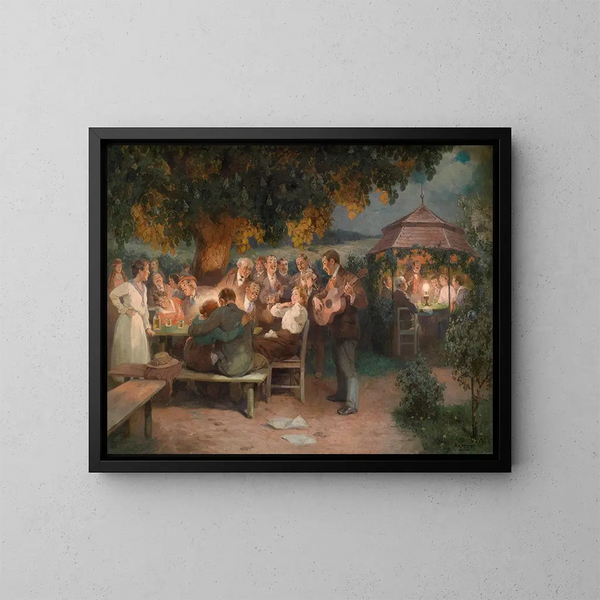 En La Heurigen - Rudolf Alfred Höger — cuadro enmarcado en la pared
