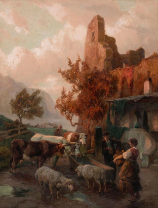 Rudolf Alfred Hger - Plausch an der Trnke.webp