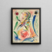 Marine Shapes Painting Without Title - Rudolf Bauer — framed artwork on a wall
