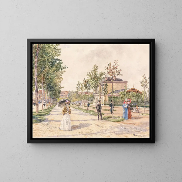 Paseo dominical en el Stubenring - Rudolf Bernt — cuadro enmarcado en la pared
