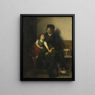 Rudolf Epp - With Grandma and Her Cats.webp