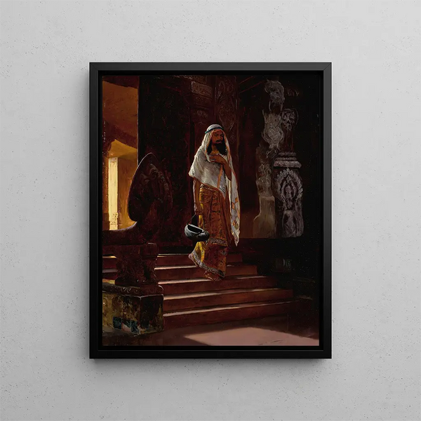 Entrar en el templo - Rudolf Ernst — cuadro enmarcado en la pared