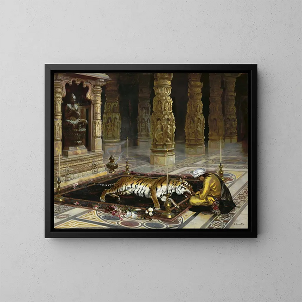 Honneur au tigre - Rudolf Ernst — cuadro enmarcado en la pared