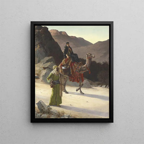 L'escorte - Rudolf Ernst — cuadro enmarcado en la pared