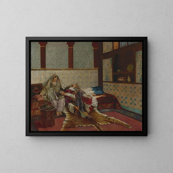 La melodía olvidada - Rudolf Ernst — cuadro enmarcado en la pared