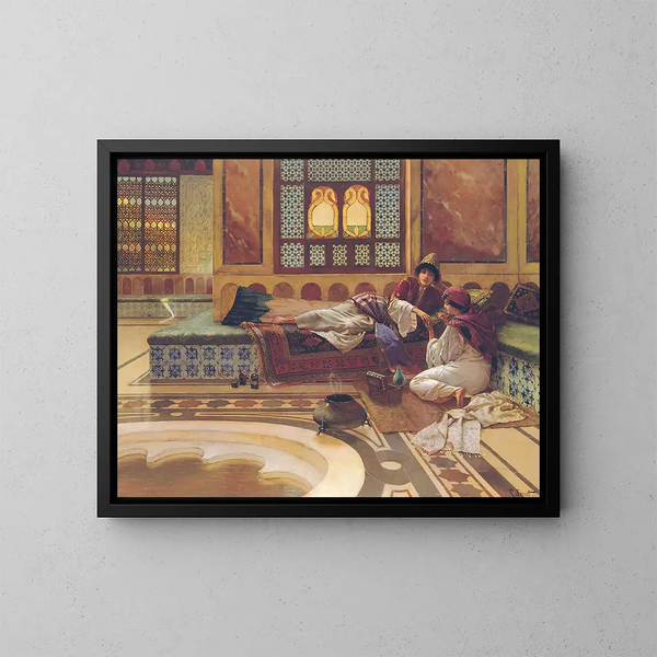 La manicura - Rudolf Ernst — cuadro enmarcado en la pared