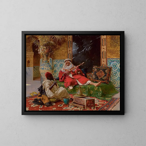 Los Músicos - Rudolf Ernst — cuadro enmarcado en la pared