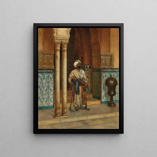 La guardia del palacio - Rudolf Ernst — cuadro enmarcado en la pared