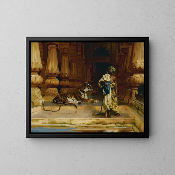 Los guardias del palacio - Rudolf Ernst — cuadro enmarcado en la pared
