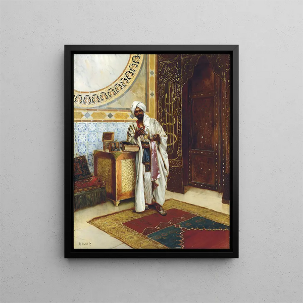 La caja de joyas - Rudolf Ernst — cuadro enmarcado en la pared