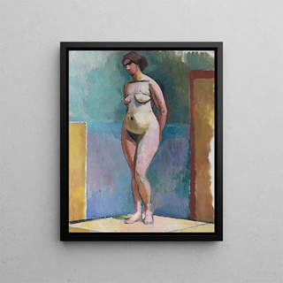 Rudolf Levy - Stehender weiblicher Akt im Atelier.webp