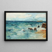 Coastal Landscape Painting - Rudolf Löw — framed artwork on a wall