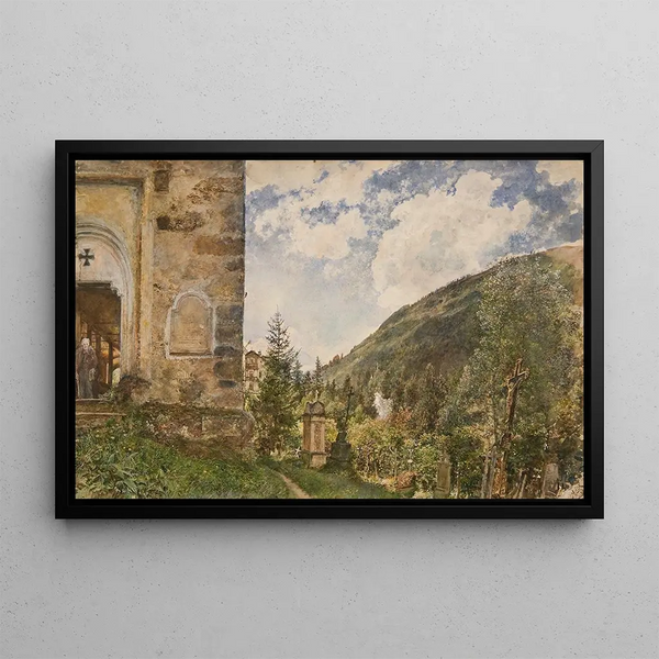 Rudolf von Alt - Der Friedhof in Gastein.webp