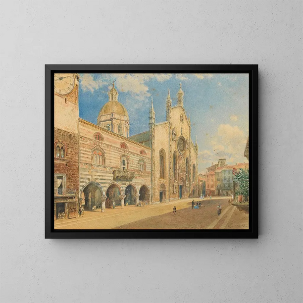 Catedral de Como - Rudolf von Alt — cuadro enmarcado en la pared