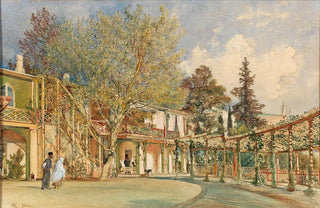 Rudolf von Alt - Main Courtyard of the Khans Palace in Bakhchisaray.webp