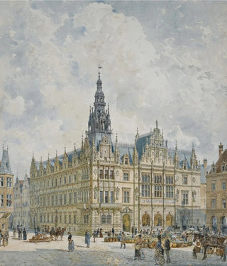 Rudolf von Alt - Rathausgebude Im Renaissancestil.webp