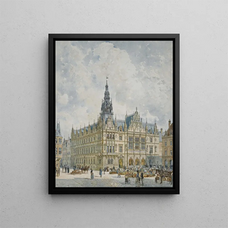 Rudolf von Alt - Rathausgebude Im Renaissancestil.webp