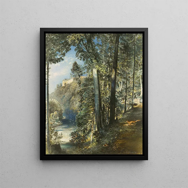 Château Grätz Bei Troppau Château de Hradec Moravie - Rudolf von Alt — cuadro enmarcado en la pared