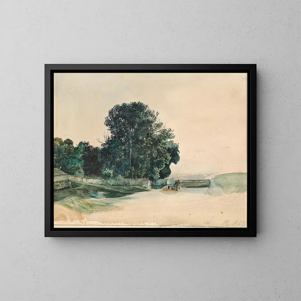 Estudio de un árbol - Rudolf von Alt — cuadro enmarcado en la pared