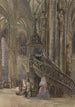 L'intérieur de la cathédrale Saint-Étienne à Vienne - Rudolf von Alt — vista de la obra