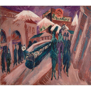 Rue de Leipzig avec tramway électrique - Ernst Ludwig Kirchner