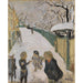 Reproduction of the painting Snowy Street with Children Playing - Pierre Bonnard