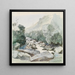 Mountain Stream Painting at Cachoeira do Marmello - Ferdinand Keller — framed artwork on a wall