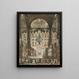 Russian School - Mass At The Uspensky Cathedral.webp