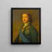 Retrato de Pedro el Grande - Escuela rusa — cuadro enmarcado en la pared