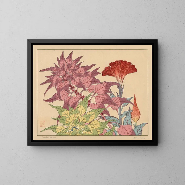 Cresta de gallo - Sakai Hōitsu — cuadro enmarcado en la pared