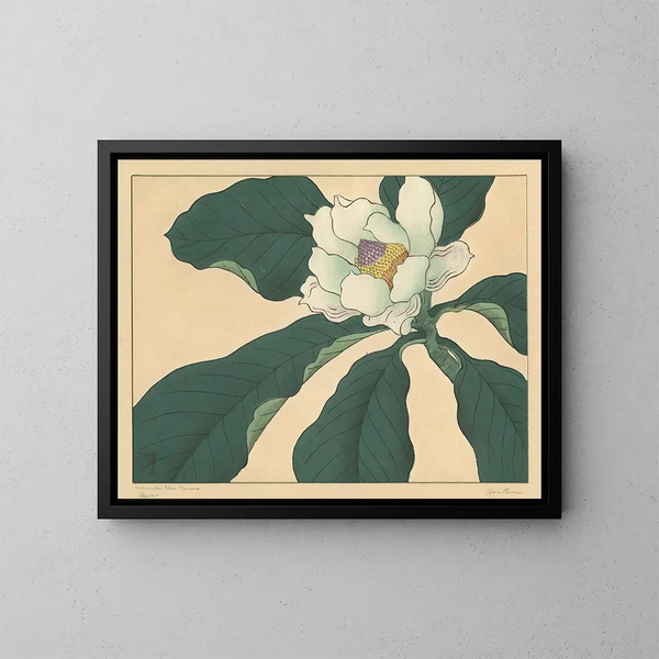 Flores de pepino - Sakai Hōitsu — cuadro enmarcado en la pared