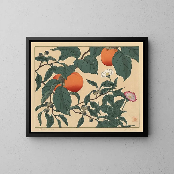 Kaki - Sakai Hōitsu — cuadro enmarcado en la pared